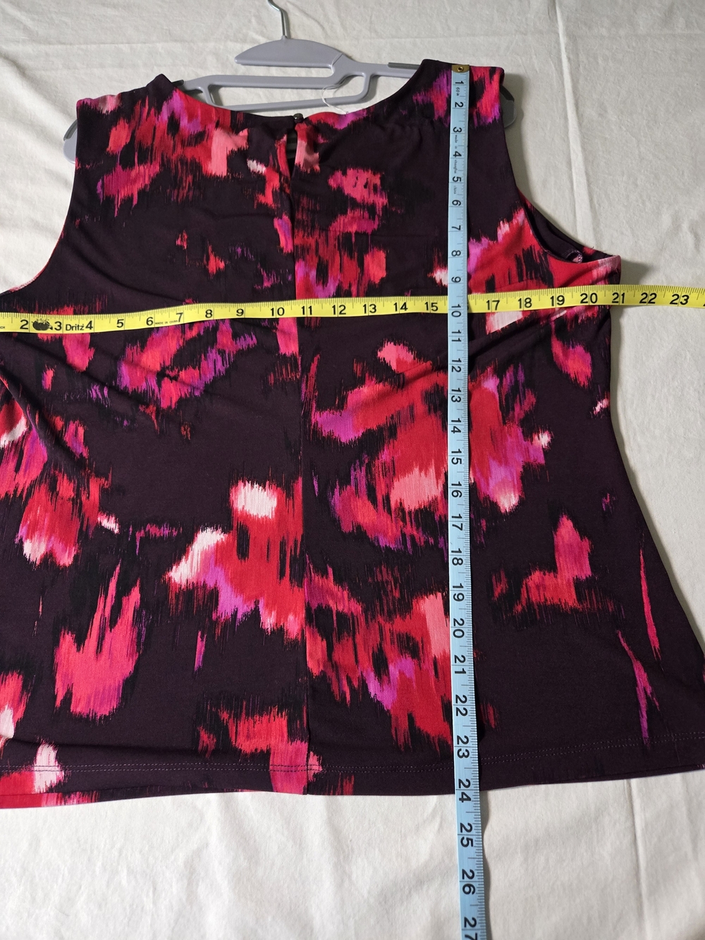 Calvin Klein Abstract Floral Pleated Sleeveless Top - Picture 4 of 11